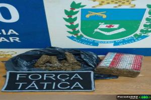 PM de Paranaíba apreende 500 gramas de maconha e identifica proprietário