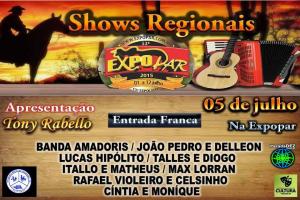 Shows Regionais na 53° Expopar 2015 em Paranaíba